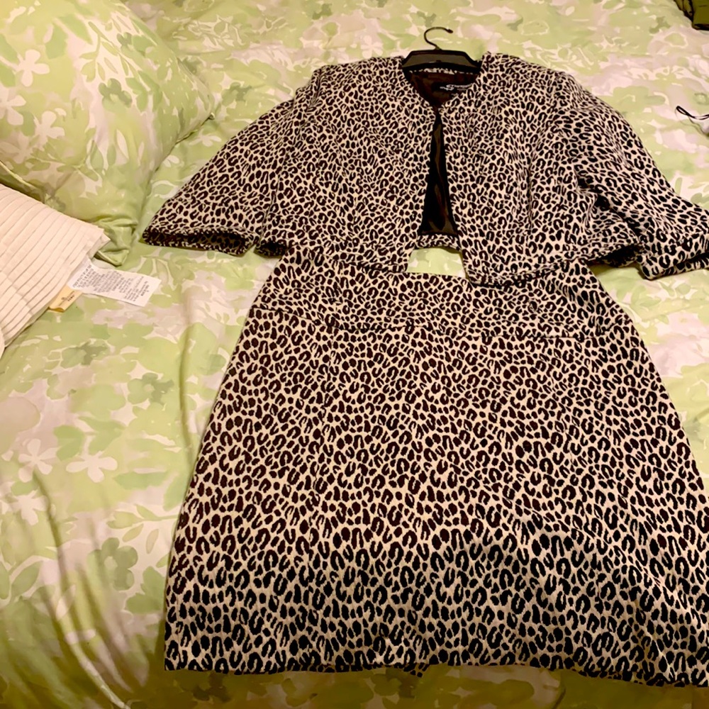 Leopard printed suit